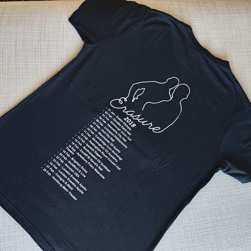 T shirt Erasure used, size M with Large fit, black and white