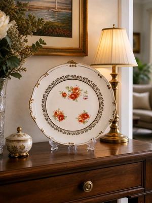 Triptis German porcelain used, 27 cm diameter