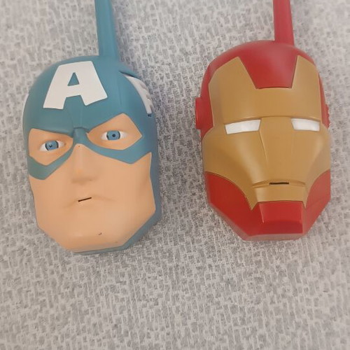 Walkie Talkie Toy Set with Marvel Avengers Captain America and Iron Man