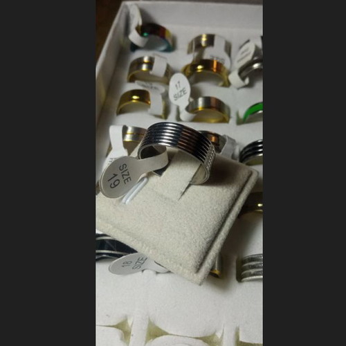 Unisex stainless steel ring size 19 new, durable