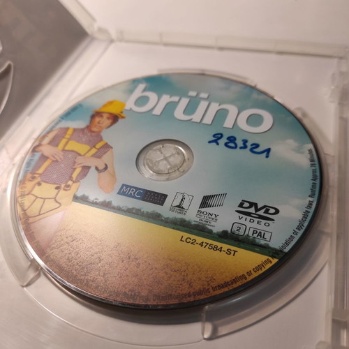 Brüno DVD used with Greek subtitles, comedy biography documentary