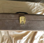 Loewe Suede Jewelry Box like new, vintage, beige