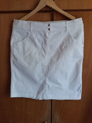 Trussardi Jeans white mini skirt like new, size L
