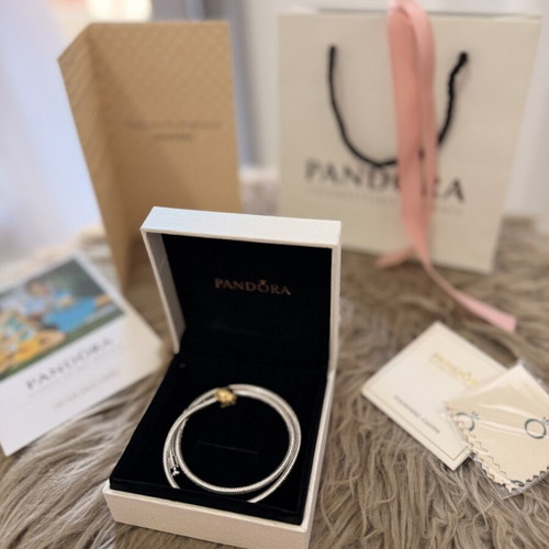 Pandora necklace silver and gold