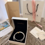 Pandora necklace silver and gold
