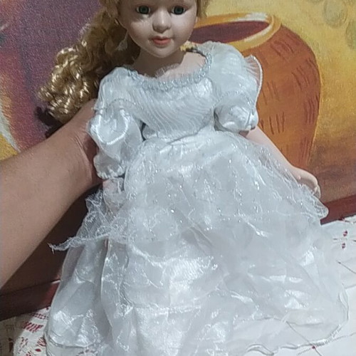 Vintage porcelain doll, decorative