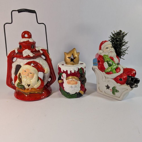 Christmas lanterns used, decorative set