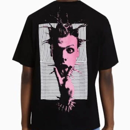 Bershka T-shirt with Yungblud artist print, used, size S, black