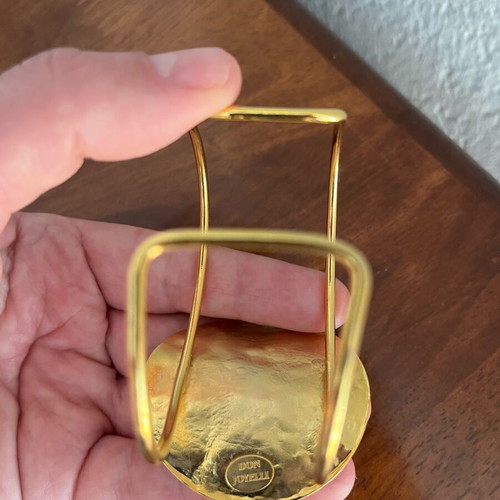 Don Joyelli brass bracelet like new with hammered finish