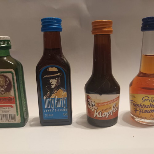German liqueur miniatures, pack of 14, 20ml and 50ml