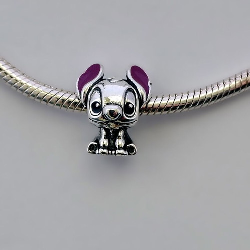 Charm Stitch silver S925 with purple enamel Disney new