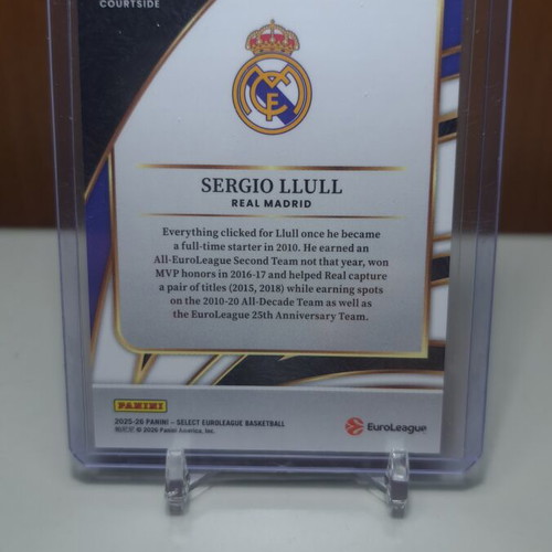 Select Euroleague 2025-26 Sergio Llull White Sparkle SSP card like new