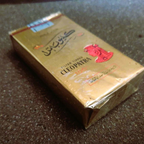 Cleopatra 100s cigarettes used, sealed Egyptian pack