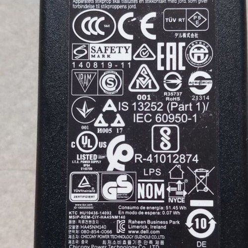 Dell power adapters used, 3 pieces, unknown working condition