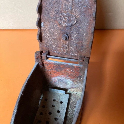 Antique charcoal iron used, collectible