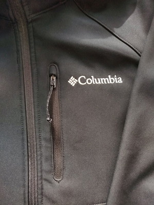 Columbia softshell jacket like new, black, sizes S and M
