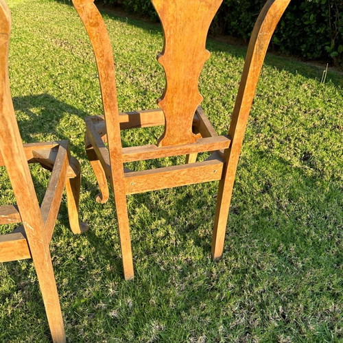 Vintage wooden chair, solid wood, restoration ready