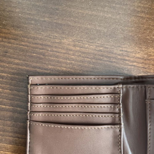 Men's wallet large leather new brown