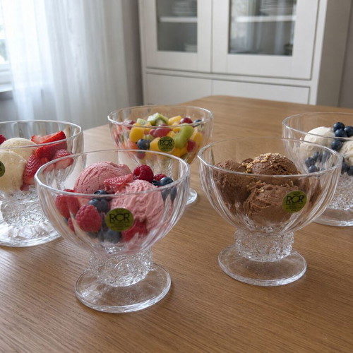 RCR Royal Crystal Rock Crystal Dessert Bowls set of 6, vintage