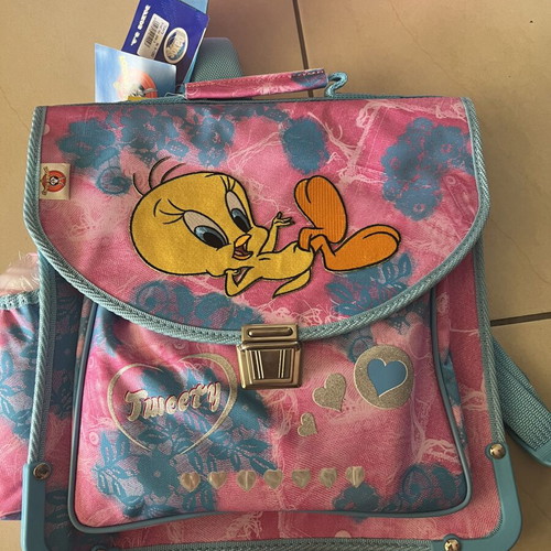 Looney Tunes vintage school bag with lunchbox and water bottle new