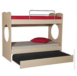 Three-Bed Bunk Bed like new, two-level with pull-out bed