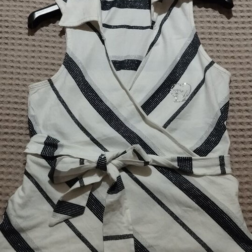 Women's wrap blouse like new, white, size S