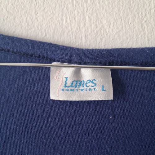 Lanes Homewear blue mini dress, size Large