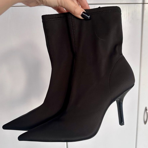 Black sock boots size 37 H&M new