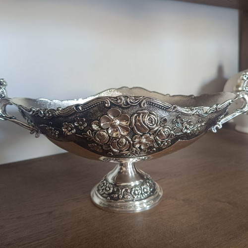 Vintage decorative fruit bowl silver plated, like new