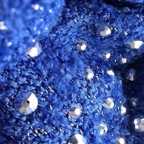 Blue pullover with rhinestones S/M new, very soft material