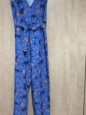 Chaton one-piece jumpsuit new, purple and orange
