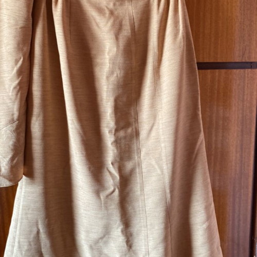 Co-ord set two-piece top and maxi skirt like new, beige camel