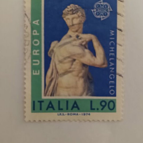Italy 1974 Europa Michelangelo L.90 collectible stamp like new