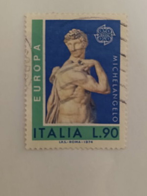 Italy 1974 Europa Michelangelo L.90 collectible stamp like new
