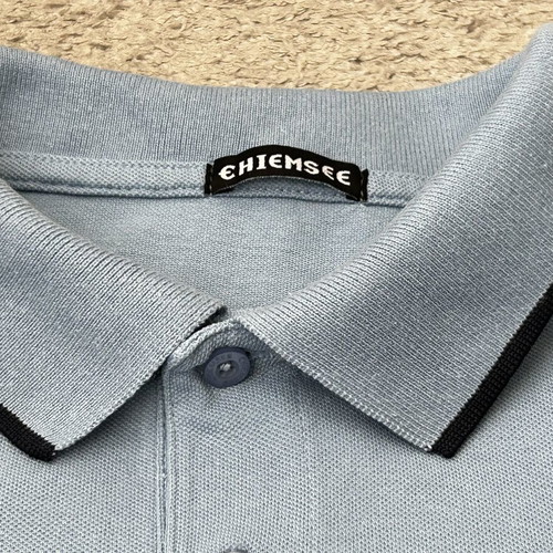 Chiemsee Men's Polo Shirt Long Sleeve XL like new, blue, 100% cotton