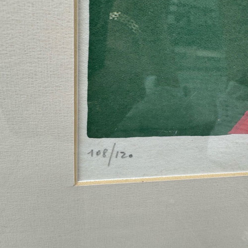 Francesco Nonni silk screen printing like new, numbered 108/120, frame 64x86
