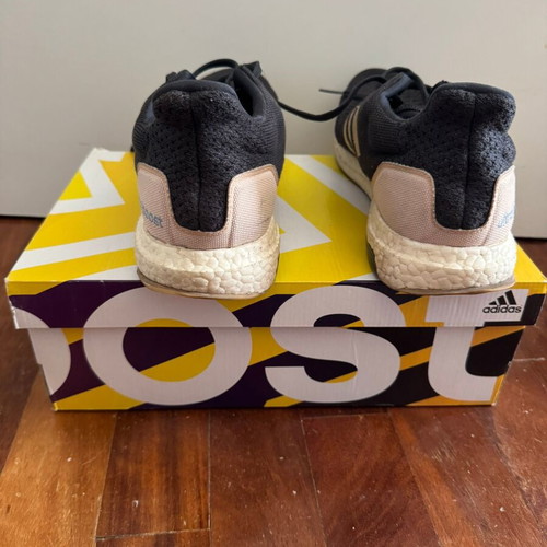 Adidas Ultra Boost running shoes used, size 47.5, black and beige