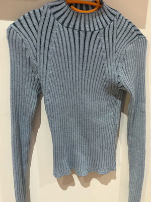 Monki rib wool blouse like new, blue turquoise, size S