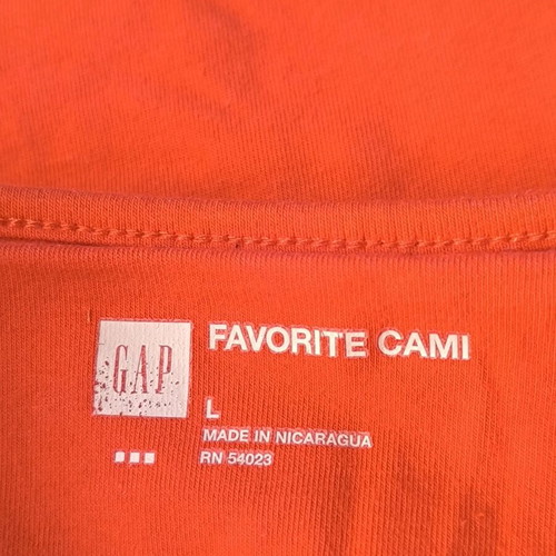 Gap camisole top with built-in bust like new, orange, L-XL