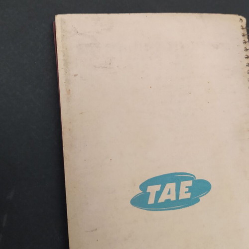 TAE National Airlines promotional agenda 1950s