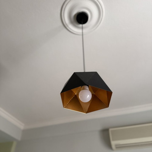 Ceiling light black and gold with LED bulb