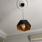 Ceiling light black and gold with LED bulb