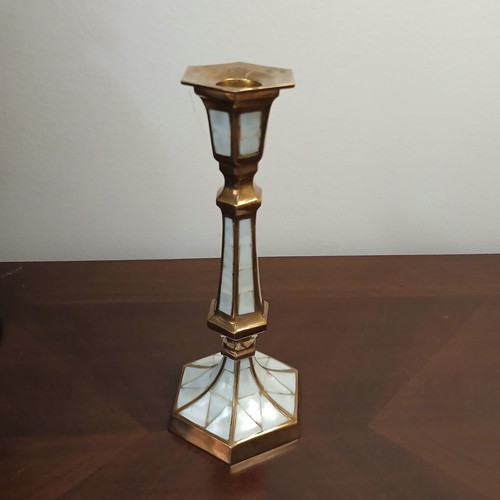 Bronze decorative set with embedded shells