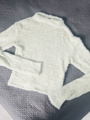 Women's fluffy blouse beige, like new, size S
