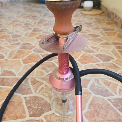 Kaya Shisha ELOX Desktop Carbon hookah, pink, anodized aluminum