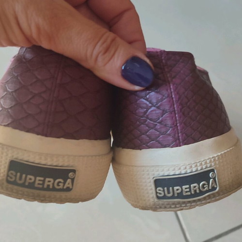 Superga Νο40 Σαν Καινούργιο Μωβ Αθλητικά Με Ροζ Χρυσές Λεπτομέρειες
