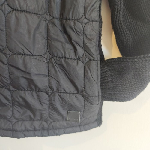 Tom Tailor men's jacket-sweater large slim with knit sleeves and quilted lining