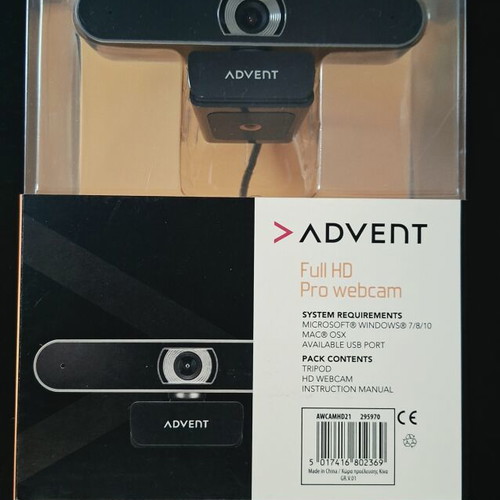 Advent AWCAMHD21 Full HD Pro Webcam with Tripod new
