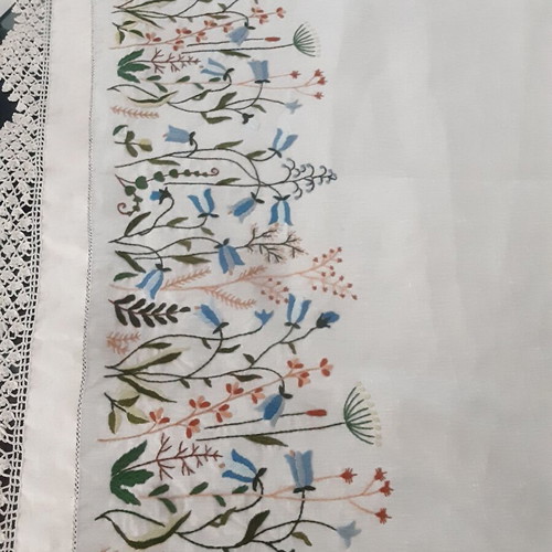 Tablecloth handmade like new, linen fabric 1.65×1.67