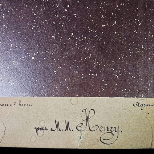 Set of 2 authentic 1887 astrophotographs from Paris Observatory like new